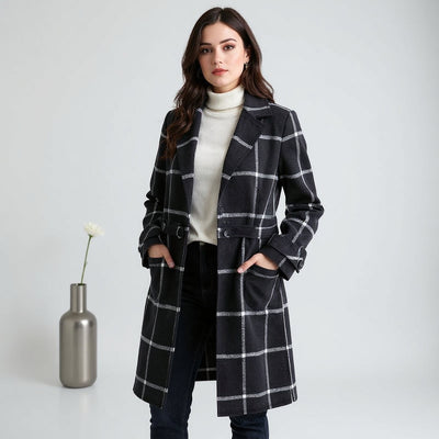 Lauren | Plaid Wool Elegance Coat