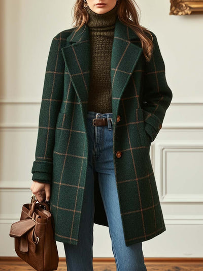 Lauren | Plaid Wool Elegance Coat