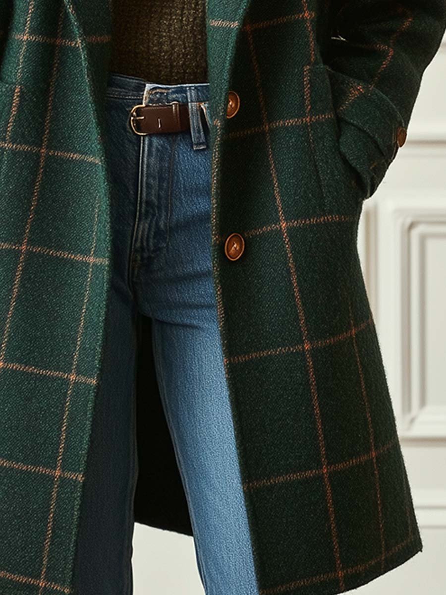 Lauren | Plaid Wool Elegance Coat