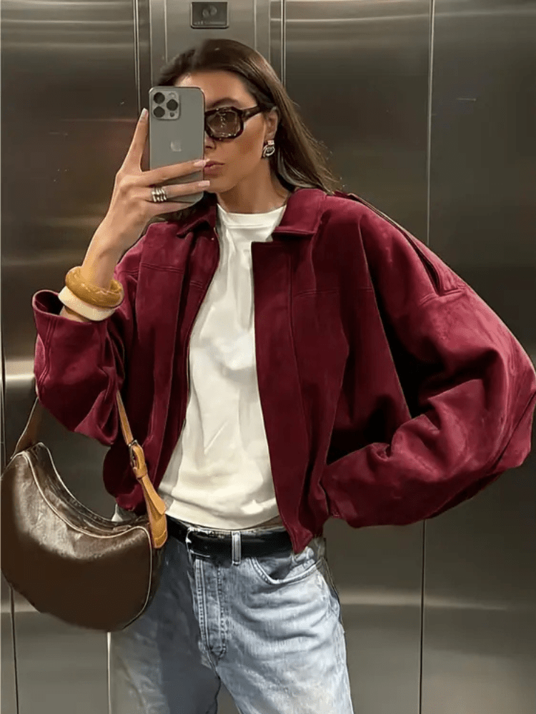 JADA SUEDE URBAN BOMBER JACKET