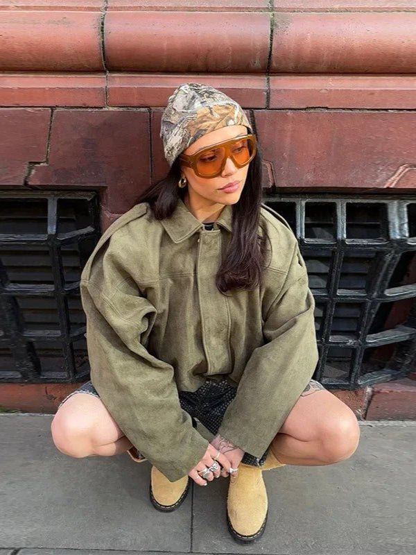 JADA SUEDE URBAN BOMBER JACKET