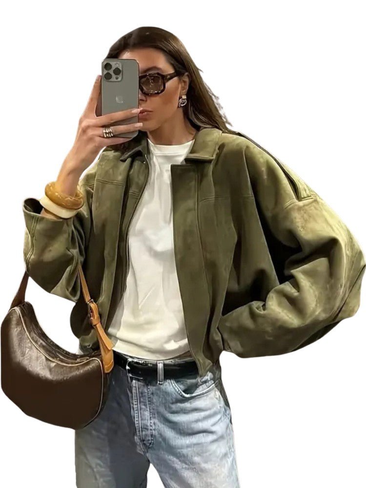 JADA SUEDE URBAN BOMBER JACKET